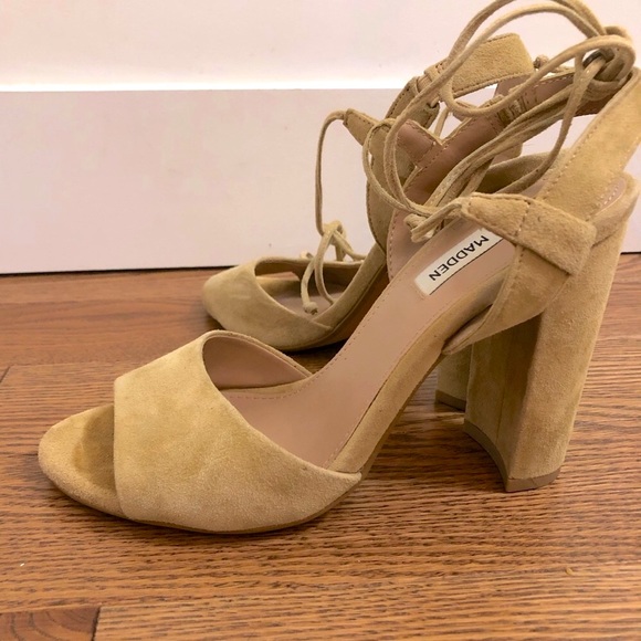 Steve Madden - Suede Block Heels - Size 7.5 - Picture 7 of 8